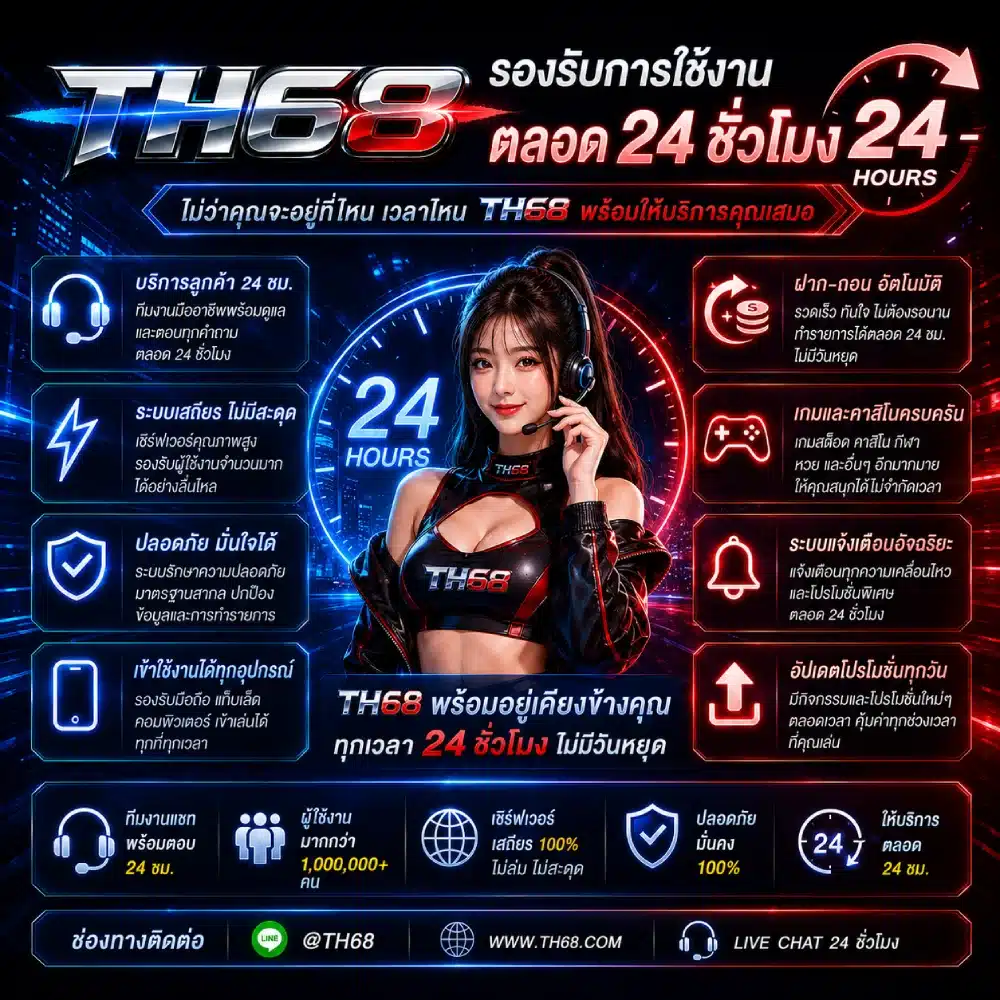 TH68 รองรับการใช้งานตลอด 24 ชั่วโมงอย่างไร